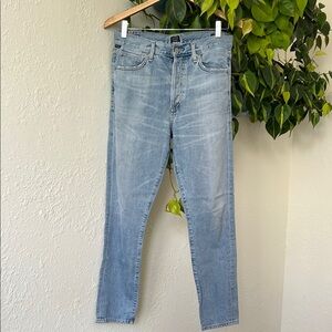 Citizens Of Humanity Blue Skinny Jeans with High-Rise Waist
